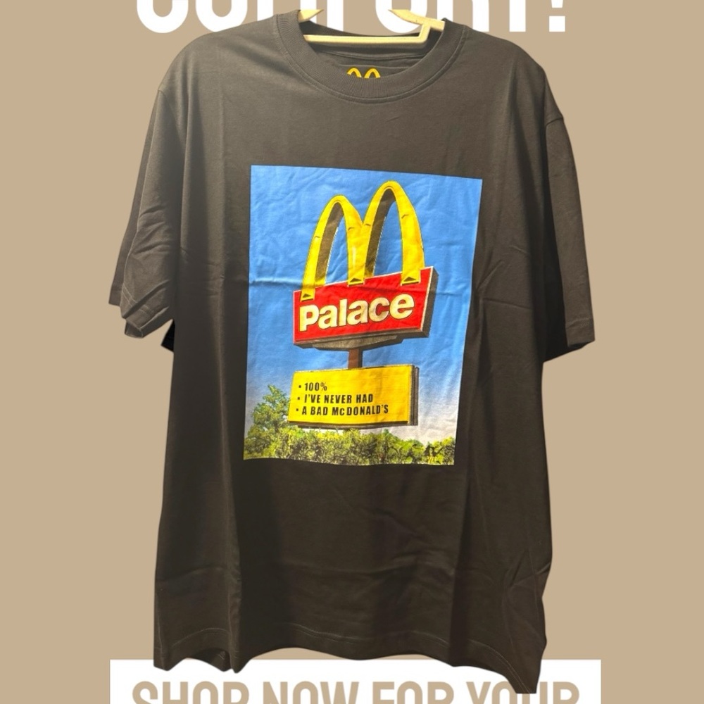 PALACE x McDonald's Collaboration Tee in Black